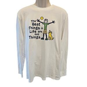 LIG NWOT best things in life aren't things jake and dog long sleeve crusher t L